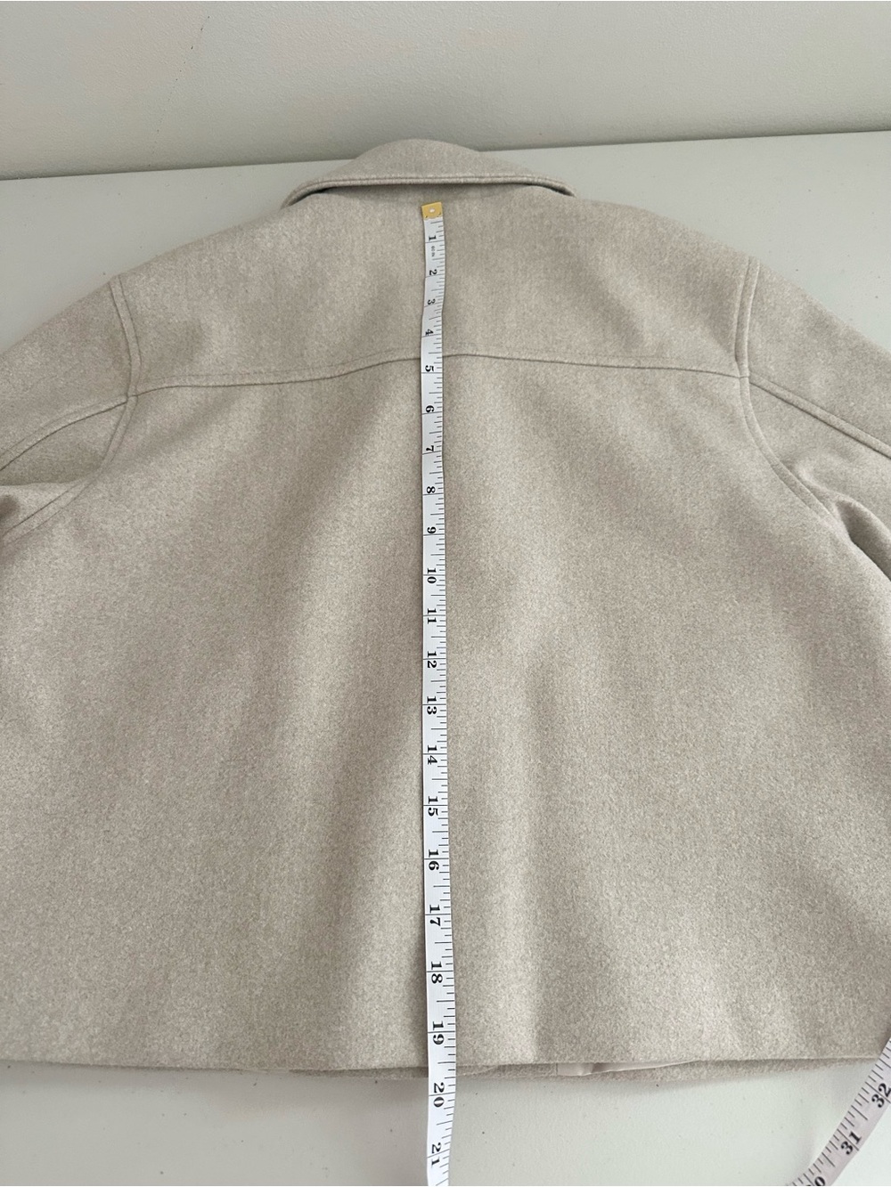 Zara Beige Cropped Shacket Jacket Size Small Neutral Minimalist Granola Coastal - Picture 7 of 7